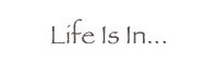 Life Is In...